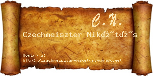 Czechmeiszter Nikétás névjegykártya